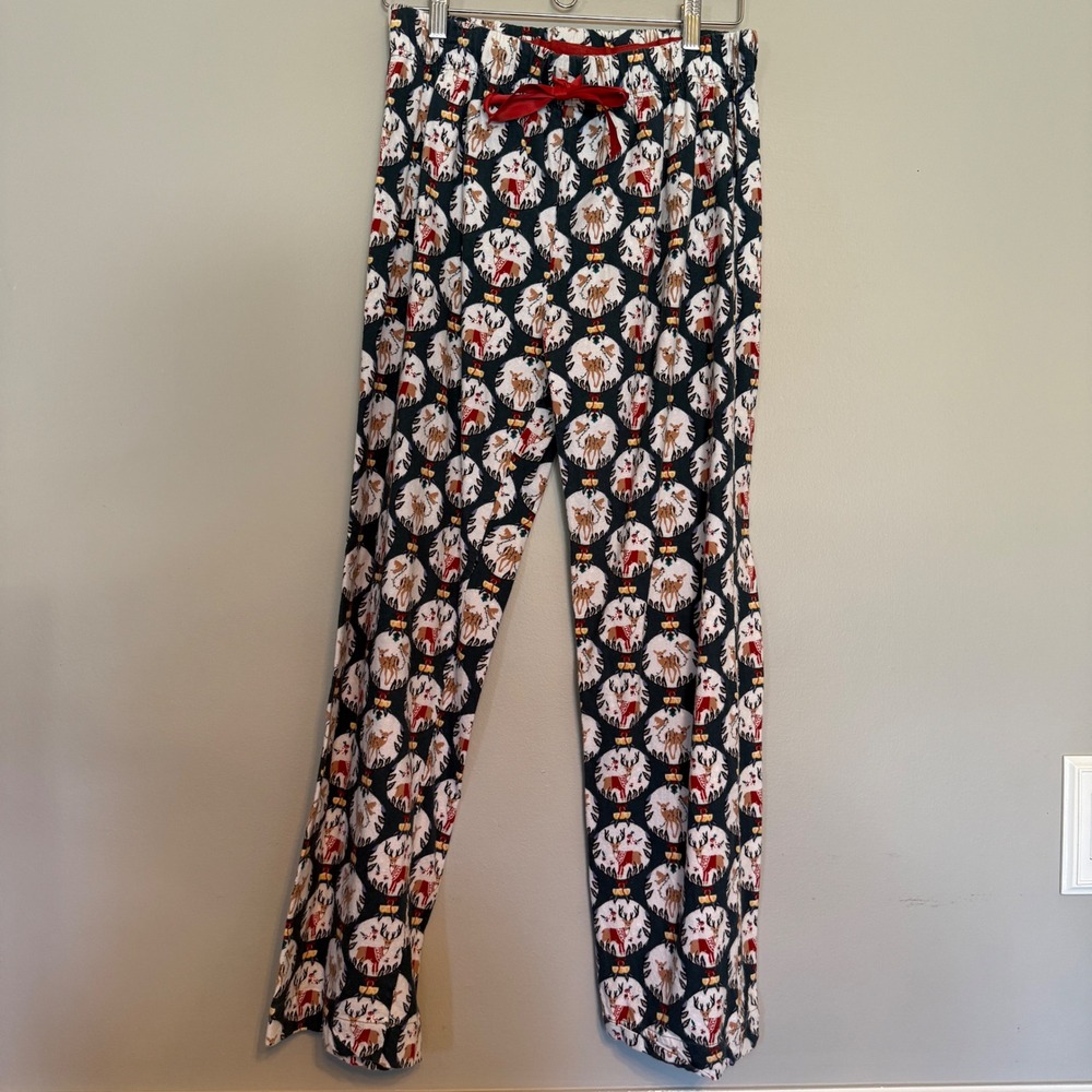 Vera Bradley‎ Womens Small Reindeer Ornament Cotton Pajama Pants Holiday